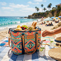 Insulated tote bag with drink dispenser