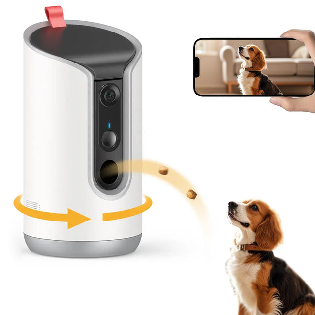 Swift Lane Smart Pet Camera & Treat Dispenser - 1080P HD WiFi Home Monitor with 2-Way Audio
