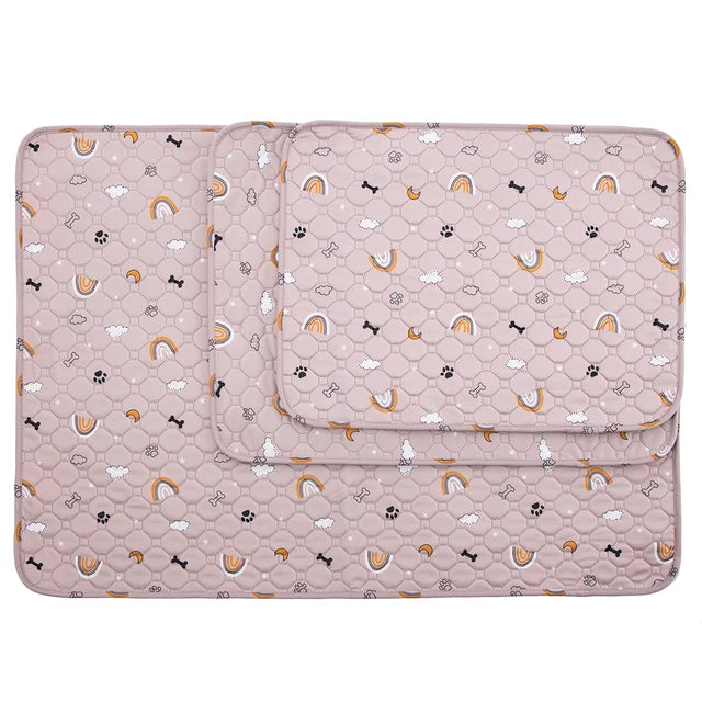 Option A - Reusable Dog Pee Pad Rainbow Pattern