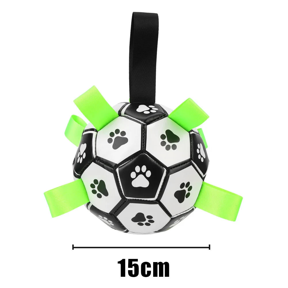 Interactive dog football soccer ball with tabs