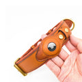 Swift Lane Luxury Genuine Leather AirTag Dog Collar - Secure & Padded GPS Tracker Holder
