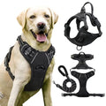 Swift Lane No-Pull Reflective Dog Harness - Heavy Duty Adjustable Vest with Front Leash Clip