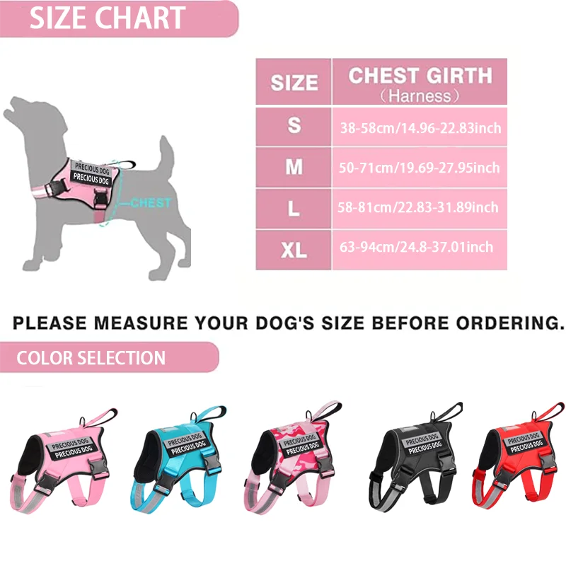No-Pull Dog Harness with Top Control Handle | Reflective Adjustable Pet Vest for Training, Walking, and Running | Heavy-Duty Comfort Padded Harness for Medium to Large Dogs