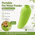 Foldable Portable Pet Water Dispenser | Outdoor Travel Drinker Compatible with Regular Water Bottles | Lightweight Leak-Proof Walking & Hiking Dog Water Bowl