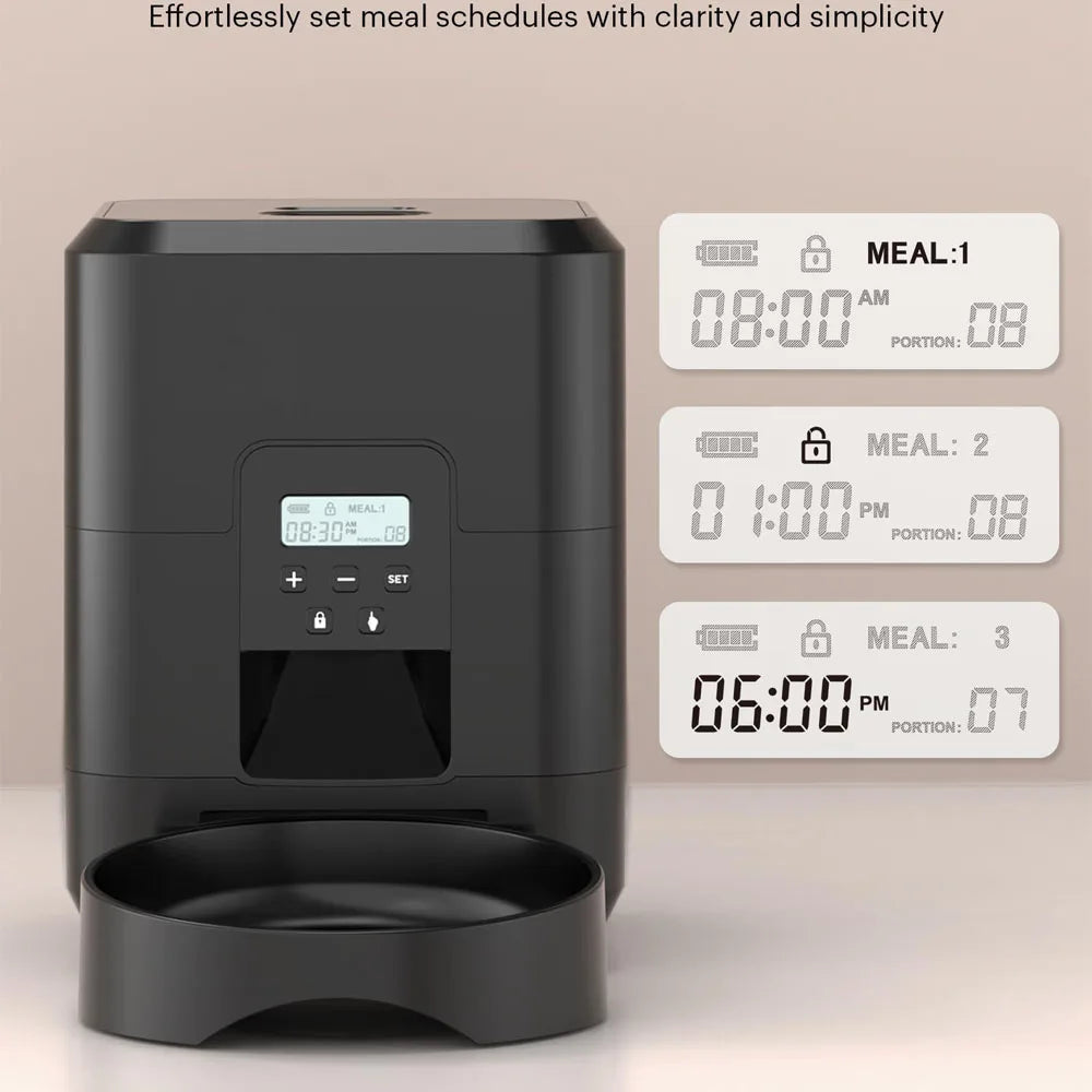 Smart Automatic Pet Feeder | Wi-Fi Enabled Cat & Dog Food Dispenser | Timed Quantitative Programmed Slow Feeder with App Control and Portion Control