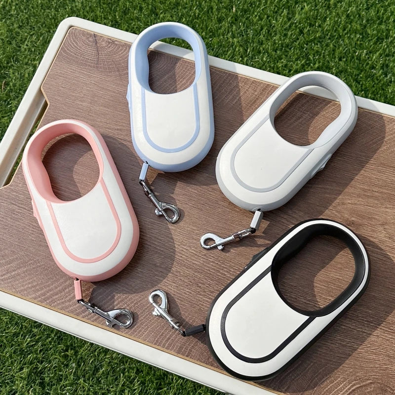 5M Automatic Retractable Dog Leash | Ultra-Compact Portable Pocket Travel Lead | Heavy-Duty Flexible Extension Nylon Traction Ribbon for Cats and Small Dogs