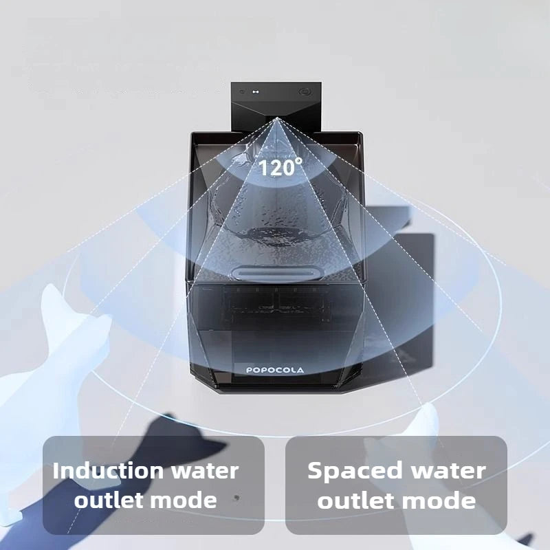 Wireless Automatic Cat Water Fountain | Ultra-Silent Smart Drinking Dispenser with Motion Sensor | Battery Operated Filtering Circulating Water Bowl for Dogs and Cats