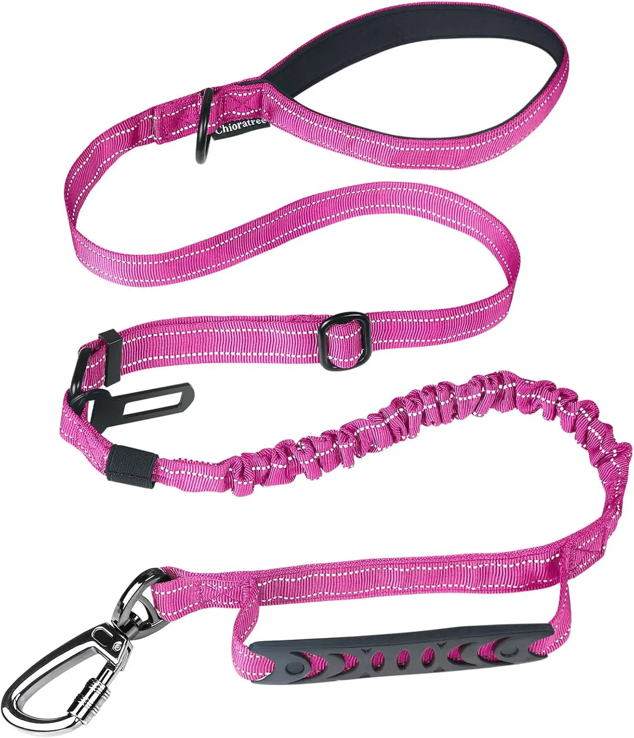 Heavy Duty Bungee Dog Leash | 4-6FT Shock Absorbing Extension Traffic Lead | Tactical Reflective Walking Running Rope for Medium and Large Dogs That Pull