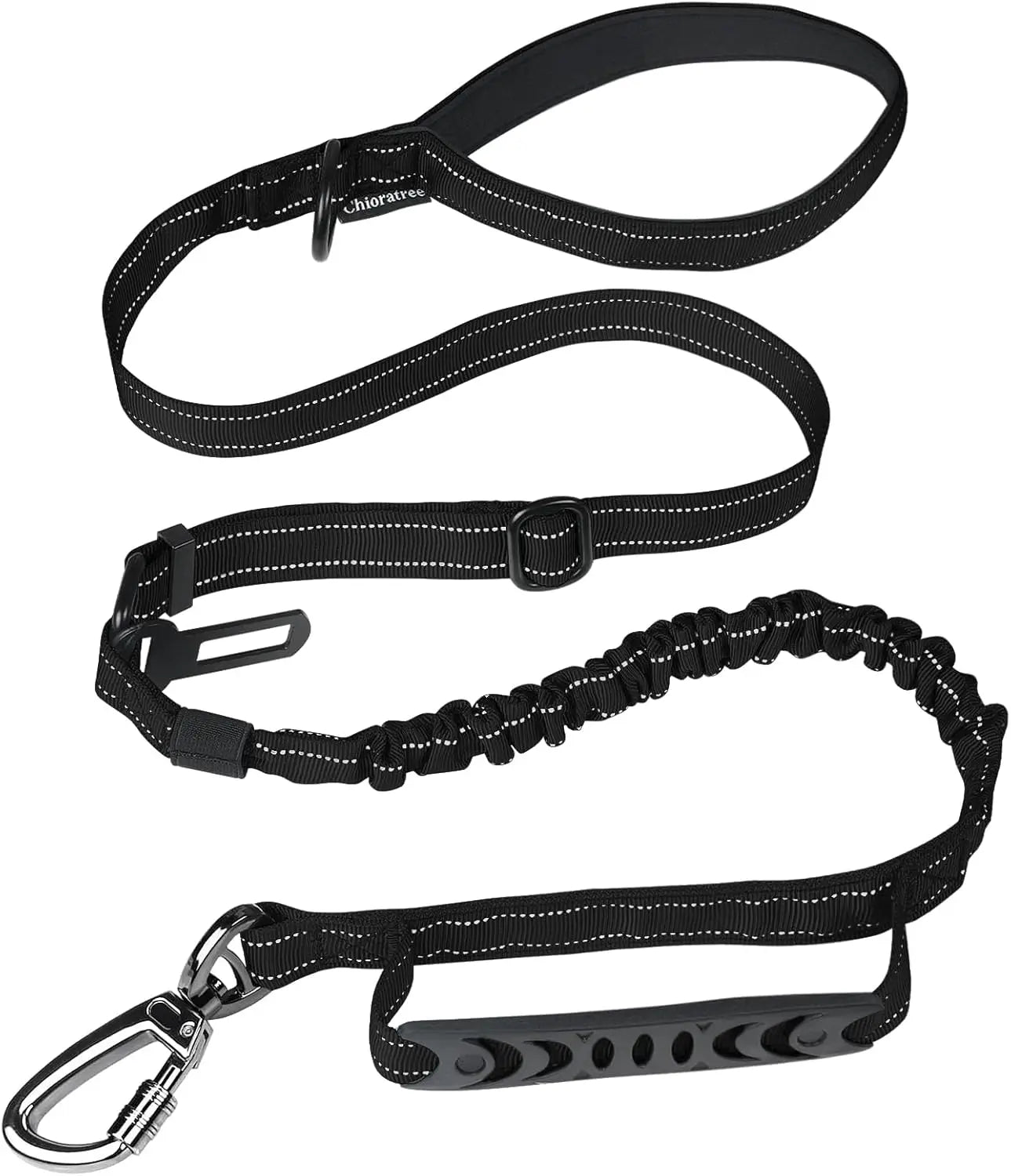 Heavy Duty Bungee Dog Leash | 4-6FT Shock Absorbing Extension Traffic Lead | Tactical Reflective Walking Running Rope for Medium and Large Dogs That Pull