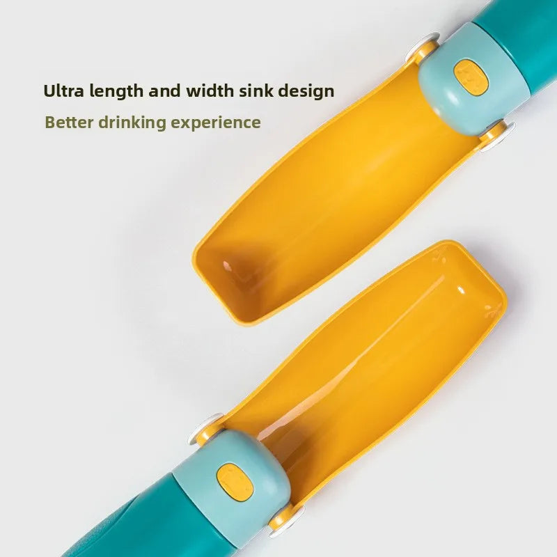 Multifunctional Dog Water Bottle | Portable Pet Travel Water Cup and Snack Dispenser | Leak-Proof Outdoor Walking Hydration Kettle with Built-In Food Container