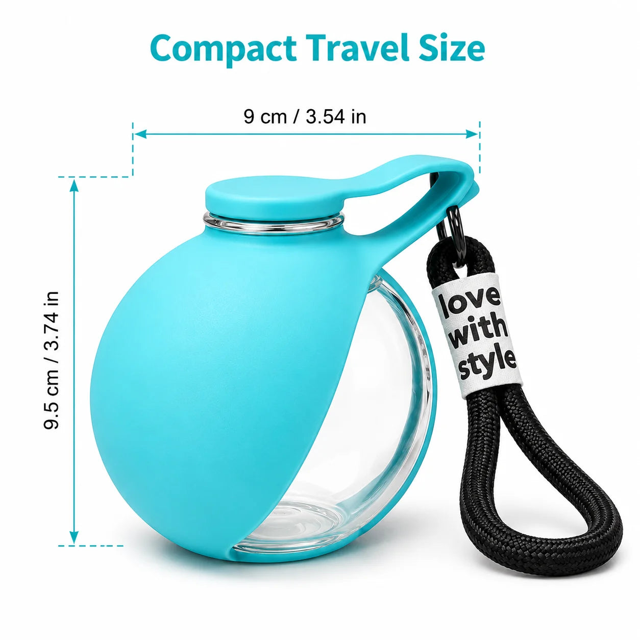 Portable Dog Water Bottle | Leaf-Shaped Silicone Travel Pet Water Dispenser with Wrist Strap | Leak-Proof Lightweight Outdoor Walking and Hiking Hydration Bowl