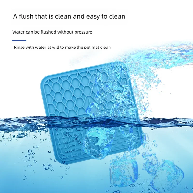 Silicone Dog Lick Mat | Slow Feeder Pet Food Plate with Strong Suction Cups | Distraction Pad for Bathing, Grooming, and Anxiety Relief for Dogs and Cats