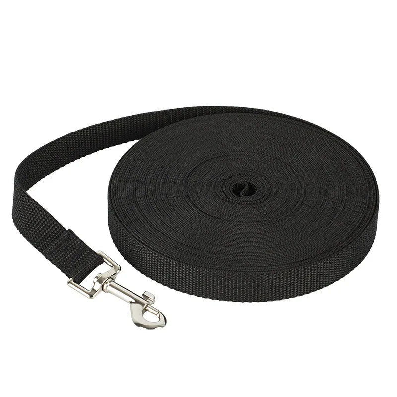 Classic Nylon Dog Leash | Durable Flat Fabric Walking Lead | Heavy-Duty Daily Training Traction Rope for Cats, Puppies, Small and Medium Dogs