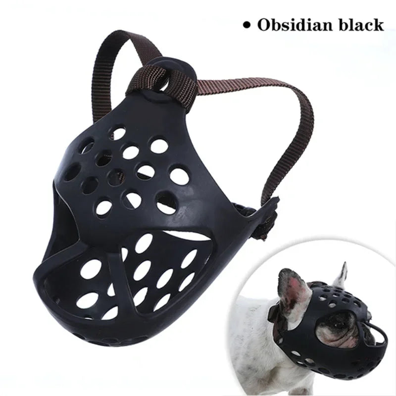 Short Snout Dog Muzzle | Soft Silicone Mask for Flat-Faced Breeds | Breathable Mesh Safety Cover for Biting, Chewing, and Licking Training for French Bulldogs, Pugs, and Boston Terriers