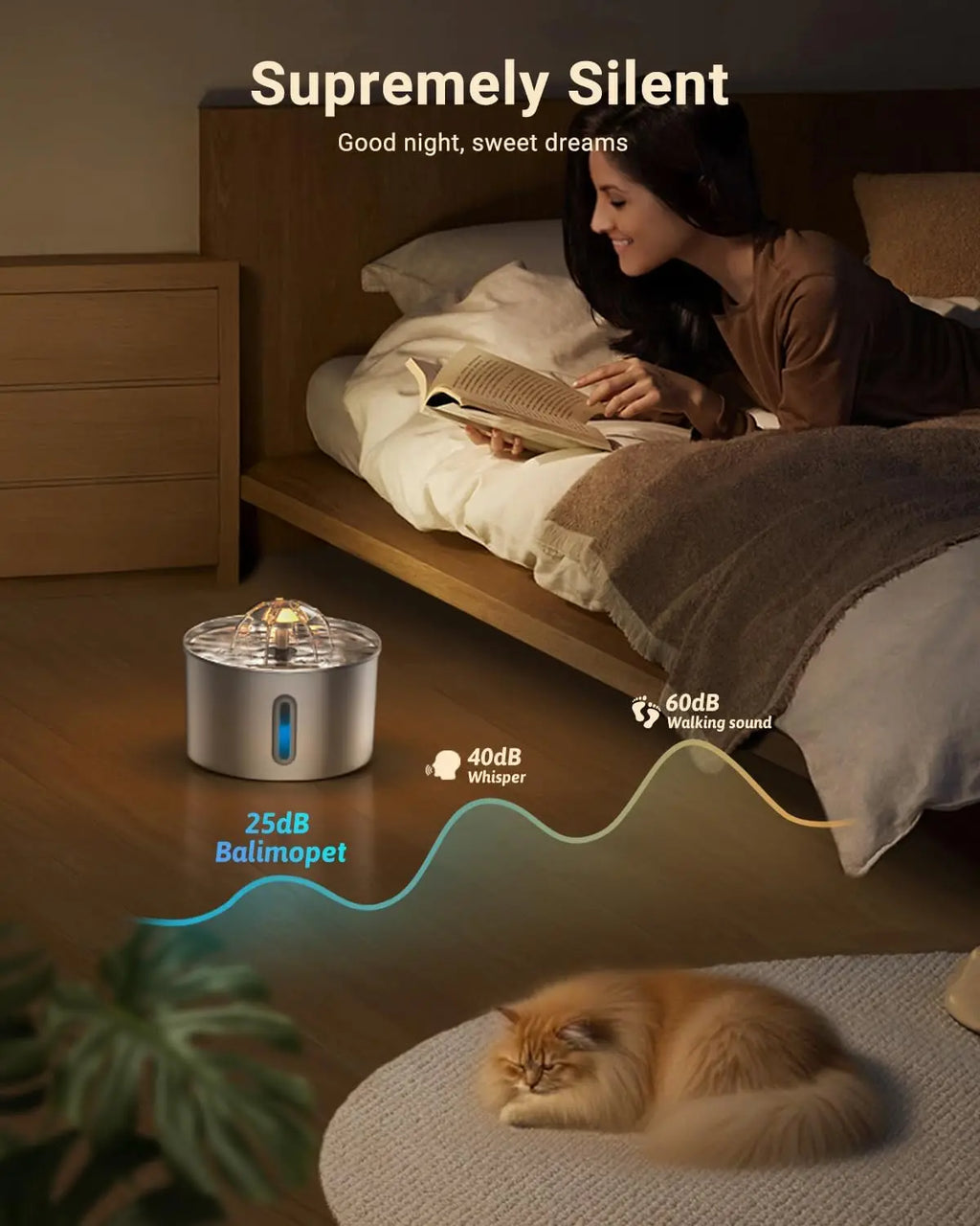 2.2L Stainless Steel Cat Water Fountain | Automatic Electric Pet Drinking Dispenser | Ultra-Silent Circulating Water Bowl with Dual Flow Flower Outlet Mode