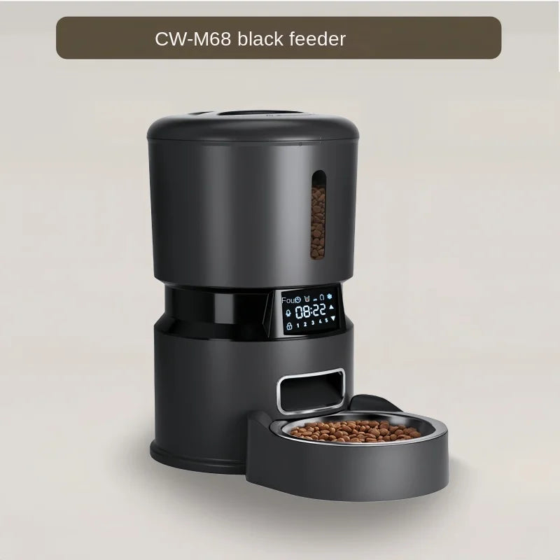 5G Wi-Fi Automatic Cat Feeder | Intelligent Timed Pet Food Dispenser with Preservative Chamber | Programmable Smart Slow Feeder for Cats and Dogs