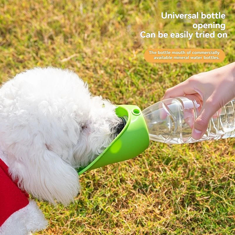 Portable Folding Dog Water Bottle | Leaf-Shaped Silicone Travel Pet Dispenser | Leak-Proof Lightweight Outdoor Walking and Hiking Hydration Bowl for Cats and Dogs