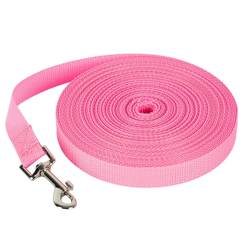 Classic Nylon Dog Leash | Durable Flat Fabric Walking Lead | Heavy-Duty Daily Training Traction Rope for Cats, Puppies, Small and Medium Dogs