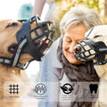 Humane Basket Dog Muzzle – Breathable Soft Silicone Cage Mouth Cover for Small, Medium & Large Dogs