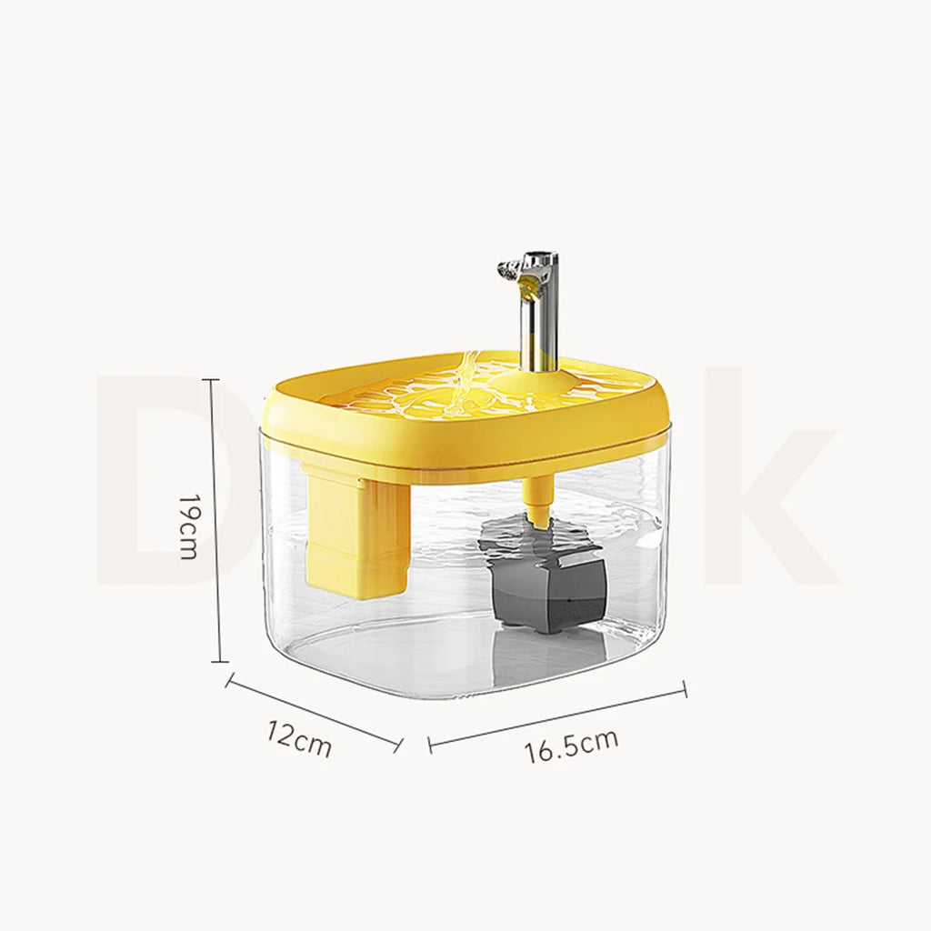 1.5L Automatic Pet Water Fountain | Ultra-Quiet Electric Cat & Dog Dispenser | Circulating Filtered Drinking Water Bowl with Top Storage Basin