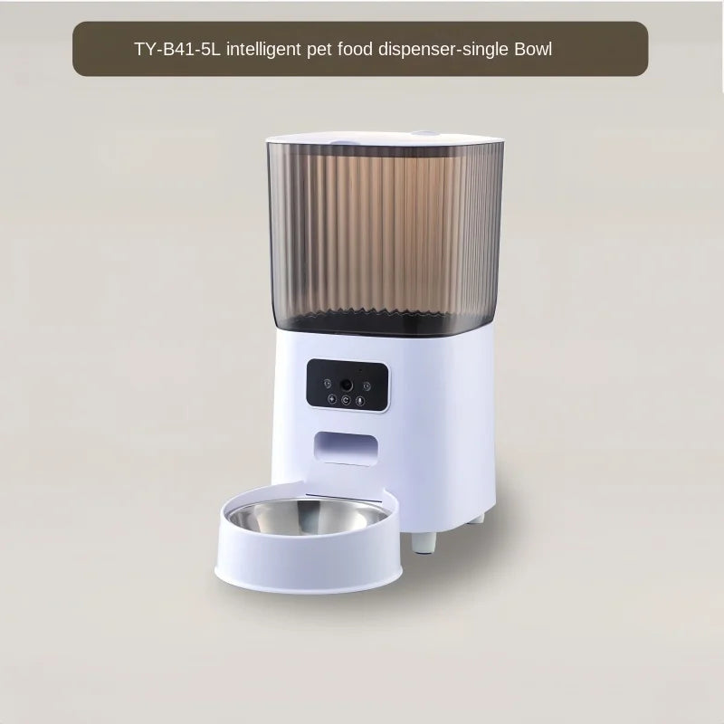 5G Wi-Fi Automatic Cat Feeder | Intelligent Timed Pet Food Dispenser with Preservative Chamber | Programmable Smart Slow Feeder for Cats and Dogs