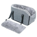 Portable Pet Dog Car Seat | Central Control Non-Slip Kennel Bed for Small Dogs & Cats | Luxury Armrest Booster Cushion Travel Basket with Safety Tether