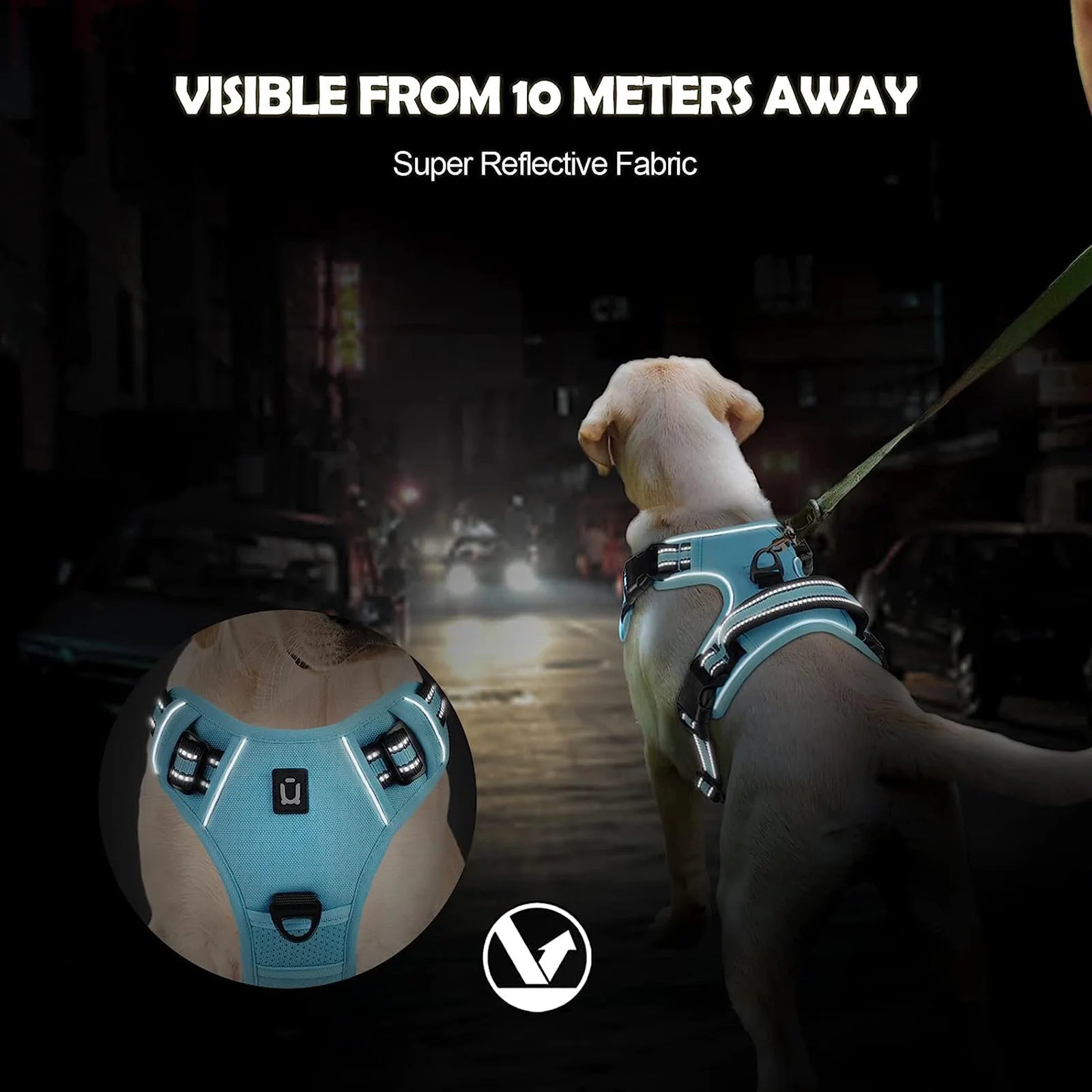 No-Pull Dog Harness with Easy Control Handle | Adjustable Soft Padded Pet Vest | Heavy-Duty Breathable Reflective Outdoor Walking Harness for Medium to Large Dogs