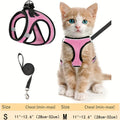 Escape-Proof Cat Harness and Leash Set | Soft Mesh Walking Vest for Kittens and Small Dogs | Adjustable Breathable Step-In Pet Harness Jacket
