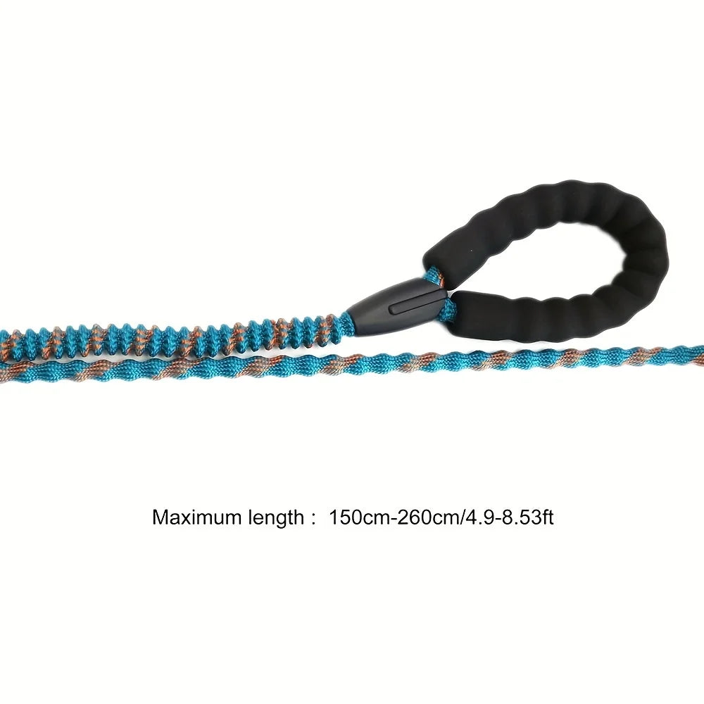 Ultra-Light Hollow Nylon Rope Dog Leash | Heavy-Duty No-Pull Shock Absorbing Training Lead | Durable Climbing Rope Traction Cord for Small Medium and Large Dogs