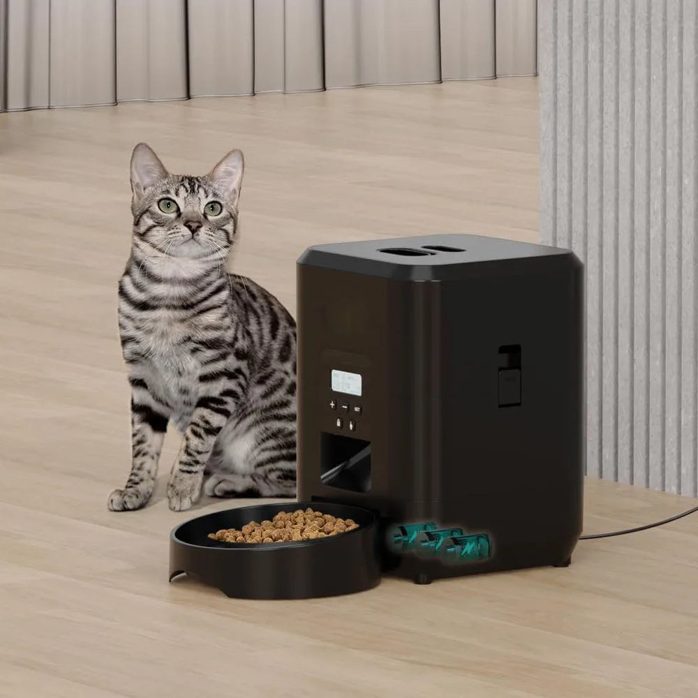 Smart Automatic Pet Feeder | Wi-Fi Enabled Cat & Dog Food Dispenser | Timed Quantitative Programmed Slow Feeder with App Control and Portion Control
