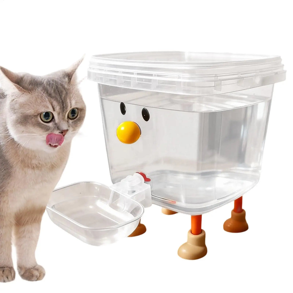 Automatic Pet Water Fountain | 3L/5L Large Capacity Auto Cat & Dog Drinker | Cute Smiley Face Design Transparent Circulating Fresh Water Dispenser Bowl
