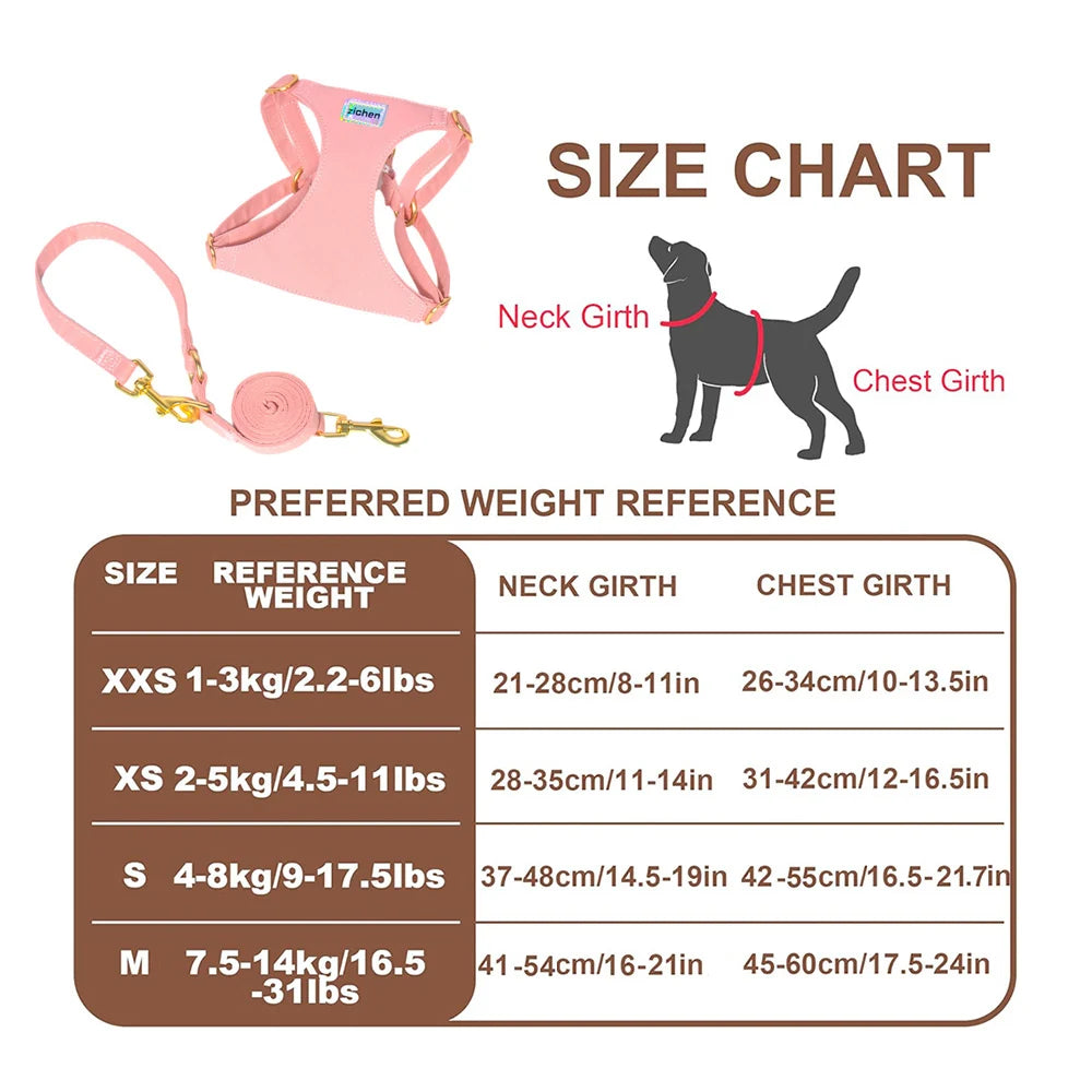 Adjustable Puppy Harness & Leash Set