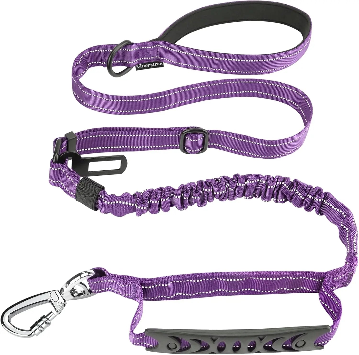 Heavy Duty Bungee Dog Leash | 4-6FT Shock Absorbing Extension Traffic Lead | Tactical Reflective Walking Running Rope for Medium and Large Dogs That Pull