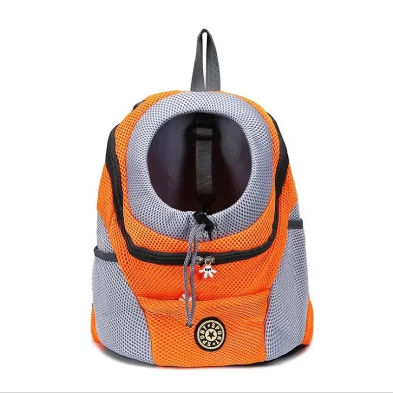 Hands-Free Dog Backpack Carrier | Breathable Front Pack Travel Bag with Adjustable Safety Harness | Reflective Leg-Out Pet Shoulder Pouch for Hiking and Walking