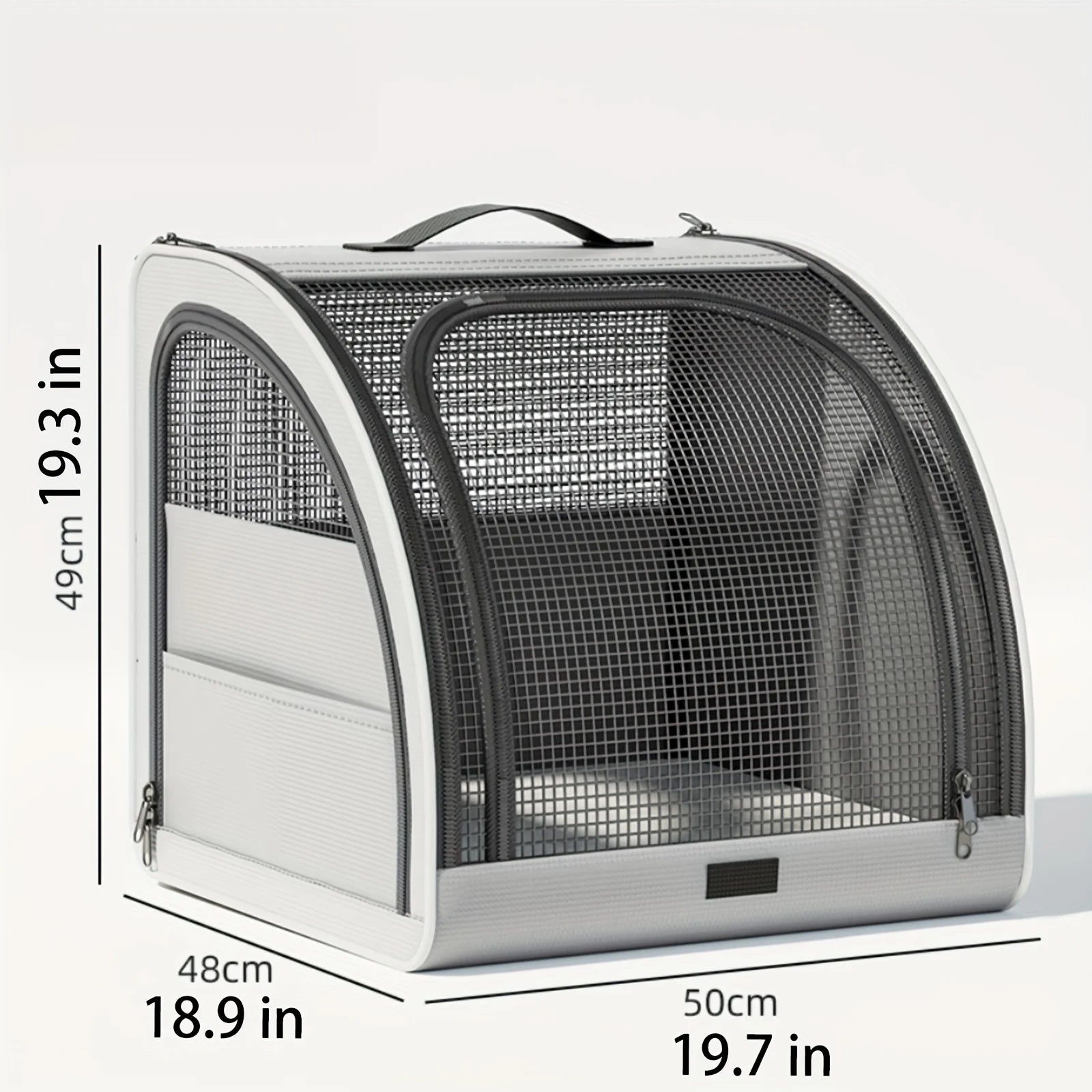Pet Car Bed for Dogs & Cats | Portable Vehicle Travel Kennel House | Foldable Soft-Sided Safety Crate with Breathable Mesh Windows and Comfort Cushion
