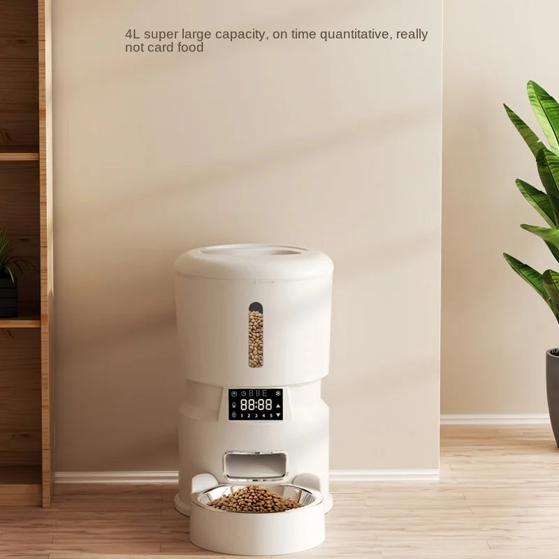 5G Wi-Fi Automatic Cat Feeder | Intelligent Timed Pet Food Dispenser with Preservative Chamber | Programmable Smart Slow Feeder for Cats and Dogs