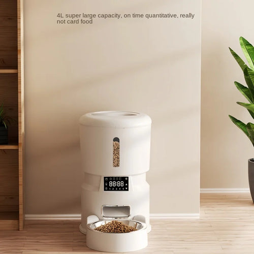 5G Wi-Fi Automatic Cat Feeder | Intelligent Timed Pet Food Dispenser with Preservative Chamber | Programmable Smart Slow Feeder for Cats and Dogs