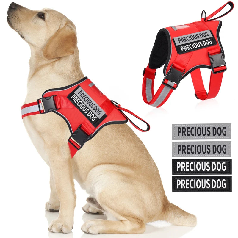 No-Pull Dog Harness with Top Control Handle | Reflective Adjustable Pet Vest for Training, Walking, and Running | Heavy-Duty Comfort Padded Harness for Medium to Large Dogs