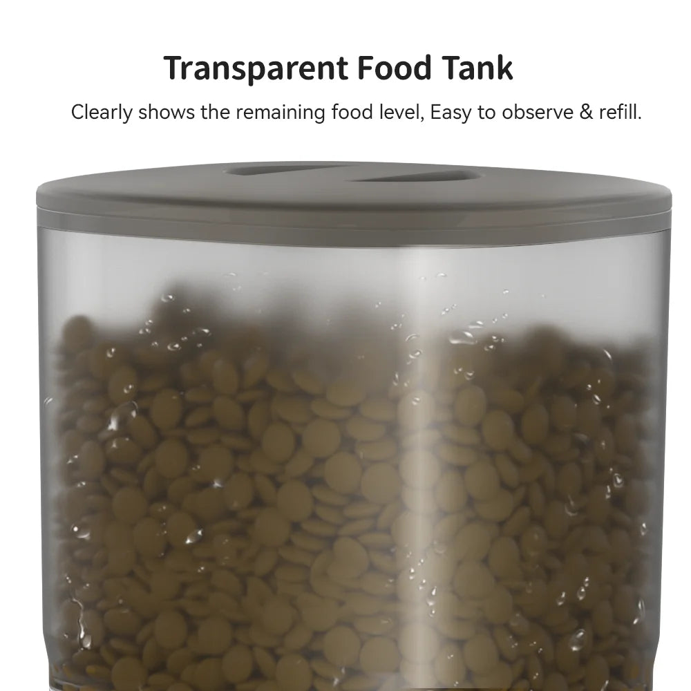 Automatic Cat Feeder with Wi-Fi | Timed Smart Pet Food Dispenser with Rechargeable Battery | Stainless Steel Bowl Programmable Slow Feeder for Cats and Small Dogs
