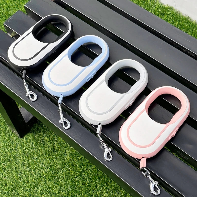 5M Automatic Retractable Dog Leash | Ultra-Compact Portable Pocket Travel Lead | Heavy-Duty Flexible Extension Nylon Traction Ribbon for Cats and Small Dogs