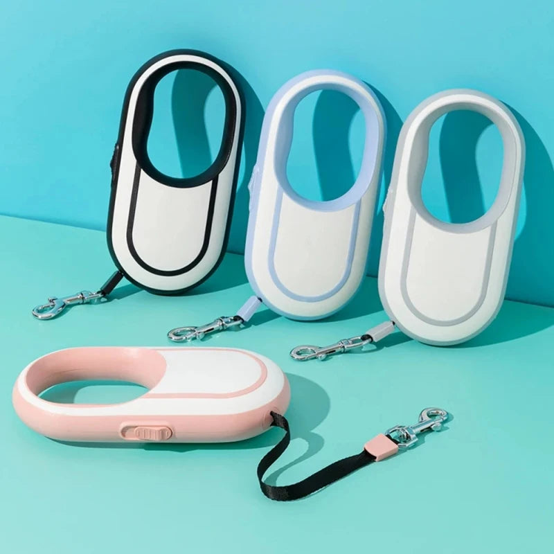 5M Automatic Retractable Dog Leash | Ultra-Compact Portable Pocket Travel Lead | Heavy-Duty Flexible Extension Nylon Traction Ribbon for Cats and Small Dogs