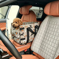 Portable Car Pet Carrier | Handheld Small Cat & Dog Safety Seat | Travel Safety Cage Booster Basket with Comfort Handles for Car Center Console Armrest