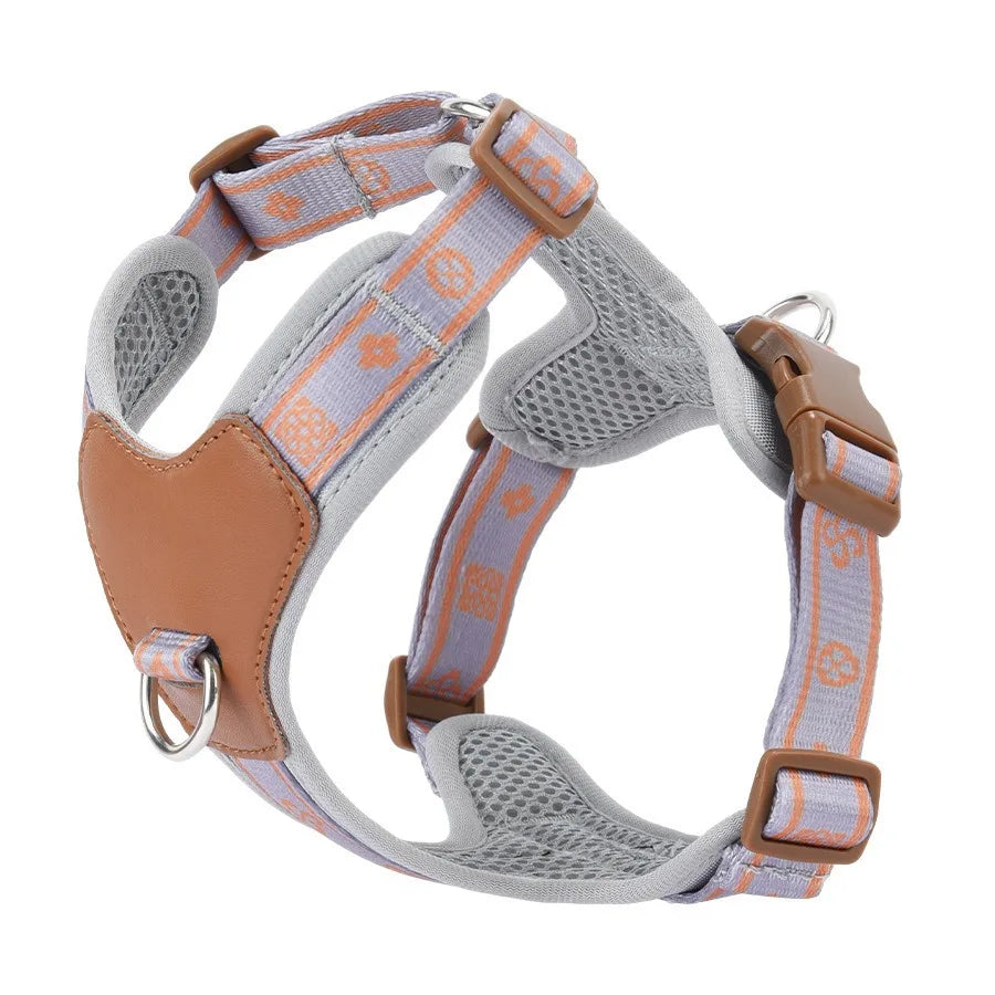 Breathable Reflective Dog Chest Strap Harness | Adjustable Suede Soft Leather No-Pull Vest | Step-In Comfort Padded Walking Harness for Small to Medium Dogs