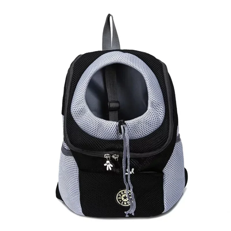 Hands-Free Dog Backpack Carrier | Breathable Front Pack Travel Bag with Adjustable Safety Harness | Reflective Leg-Out Pet Shoulder Pouch for Hiking and Walking
