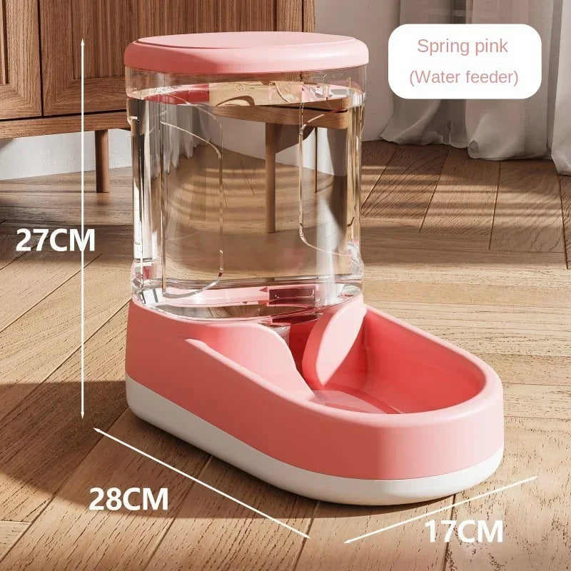 Automatic Pet Feeder and Water Dispenser Set | Gravity Food Storage Station & Drinking Bowl | Non-Electric Self-Dispensing Feeder for Cats and Dogs