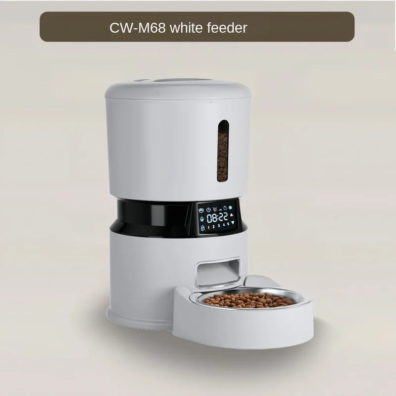 5G Wi-Fi Automatic Cat Feeder | Intelligent Timed Pet Food Dispenser with Preservative Chamber | Programmable Smart Slow Feeder for Cats and Dogs