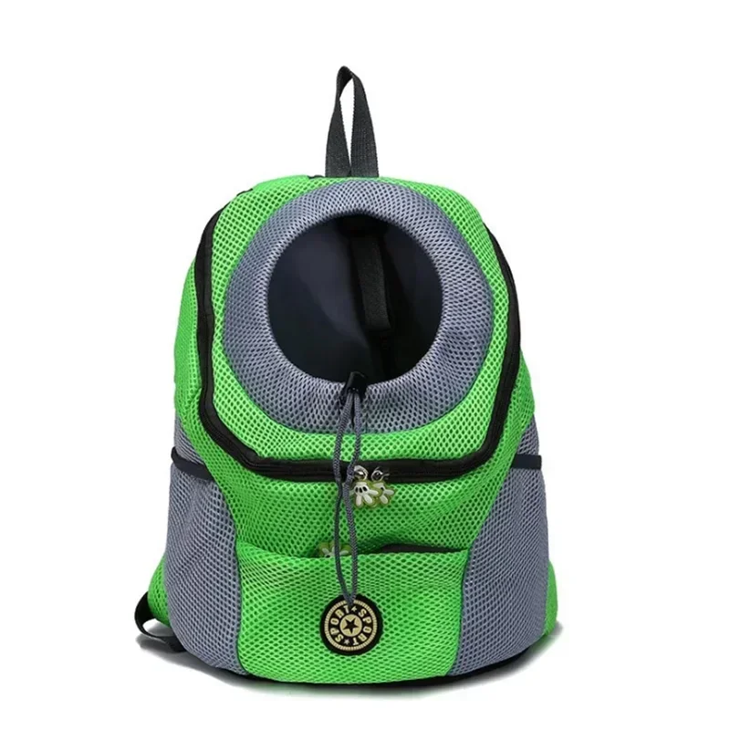Hands-Free Dog Backpack Carrier | Breathable Front Pack Travel Bag with Adjustable Safety Harness | Reflective Leg-Out Pet Shoulder Pouch for Hiking and Walking