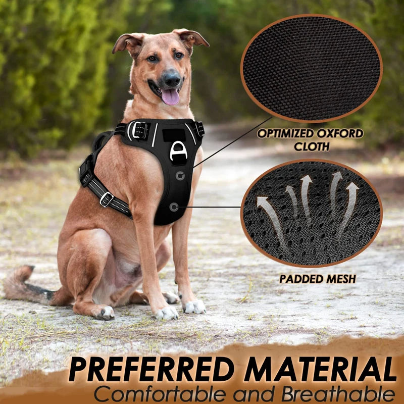 Benepaw No-Pull Dog Harness with Control Handle | No-Choke Reflective Pet Vest | Heavy-Duty Adjustable Outdoor Training Harness for Medium and Large Dogs