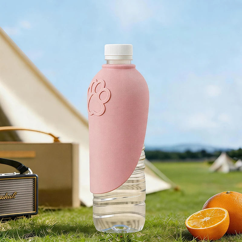 Portable Folding Dog Water Bottle | Leaf-Shaped Silicone Travel Pet Dispenser | Leak-Proof Lightweight Outdoor Walking and Hiking Hydration Bowl for Cats and Dogs