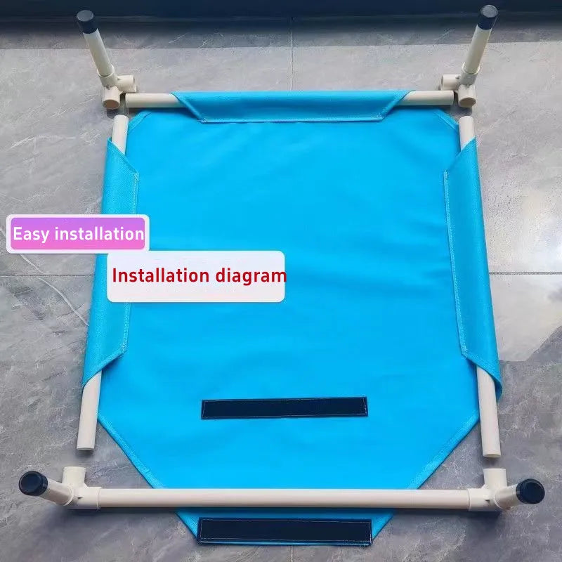 Elevated Pet Camping Bed | Folding Outdoor Dog Cot & Raised Puppy Mat | Portable Cooling Cat Lounge Bed with Heavy-Duty Frame for Travel, Backyard, and Beach